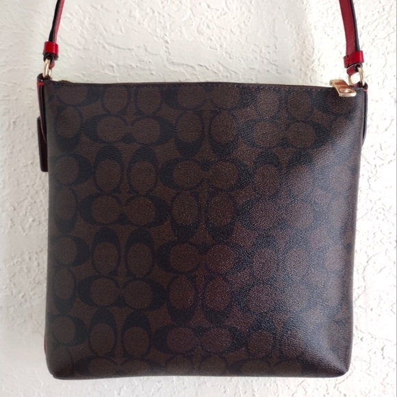 Coach Women's Mini Rowan File Top Zip Crossbody Bag in Signature Canvas C1554 - Picture 9 of 15